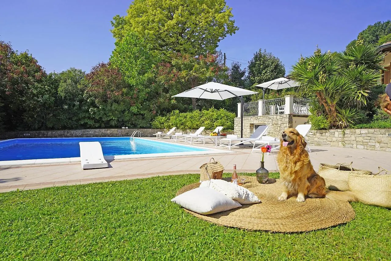Villa Gelso park&private pool, lake view, ac, Soiano Del Lago